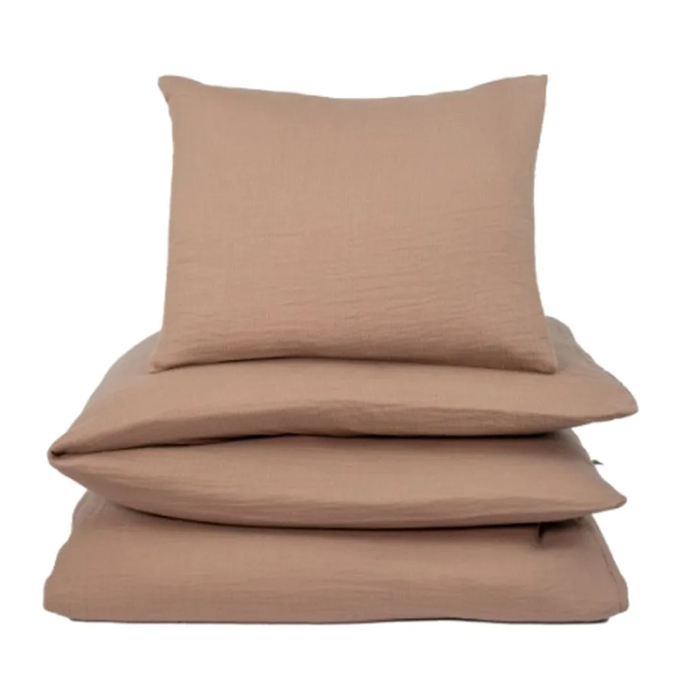 Sengesett, NG Baby, Muslin, 80*100 35*40cm, Brown Best