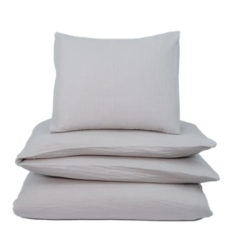 Sengesett, NG Baby, Muslin, Greige, 80x100/35x40 Best