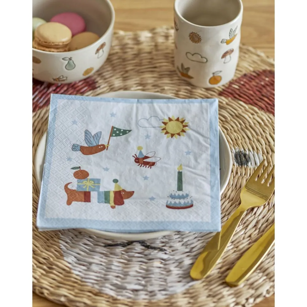 Bloomingville Servietter, MINI, Charlie, Blå Best