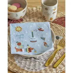 Bloomingville Servietter, MINI, Charlie, Blå Best