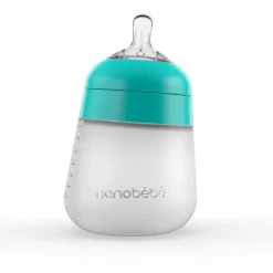 Silikontåteflaske (myk), Nanobébé, Flexy, Turkis, 270 ml, 1pk Sale