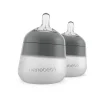 Silikontåteflaske (myk), Nanobébé, Flexy, Grå, 150 ml, 2pk Discount