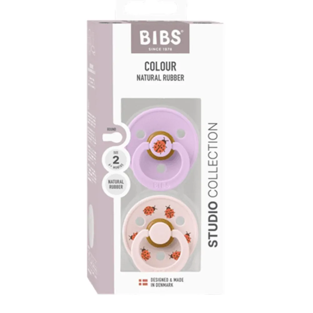 Bibs Smokk, , 2 Pk, Ladybug Latex Size 2, Violet Sky Mix Sale
