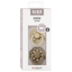 Bibs Smokk, , Boheme, Latex, Size 2, Vanilla/Dark Oak, 2pk New