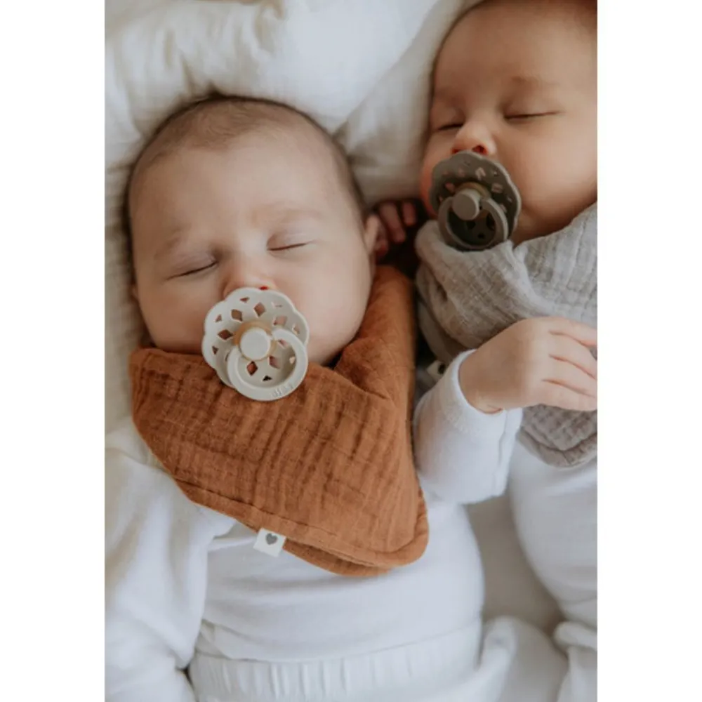 Bibs Smokk, , Boheme, Latex, Size 2, Vanilla/Peach, 2pk