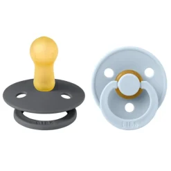 Bibs Smokk, , Latex, Size 2, Iron/Baby Blue, 2pk Best