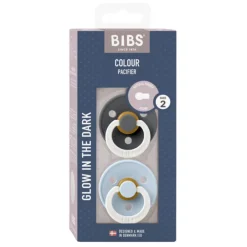 Bibs Smokk, , Latex, Size 2, Iron Glow/Baby Blue Glow, 2pk