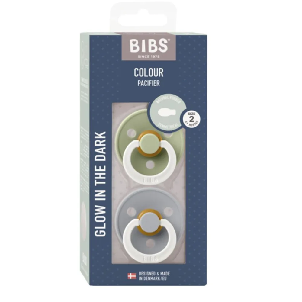 Bibs Smokk, , Latex, Size 2, Symmetrical, Sage Glow/Cloud Glow, 2pk Clearance