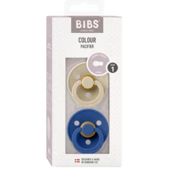 Bibs Smokk, , Latex, Size 1, Vanilla/Cornflower, 2pk New