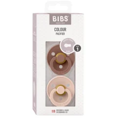 Bibs Smokk, , Latex, Size 1, Woodchuck/Blush, 2pk