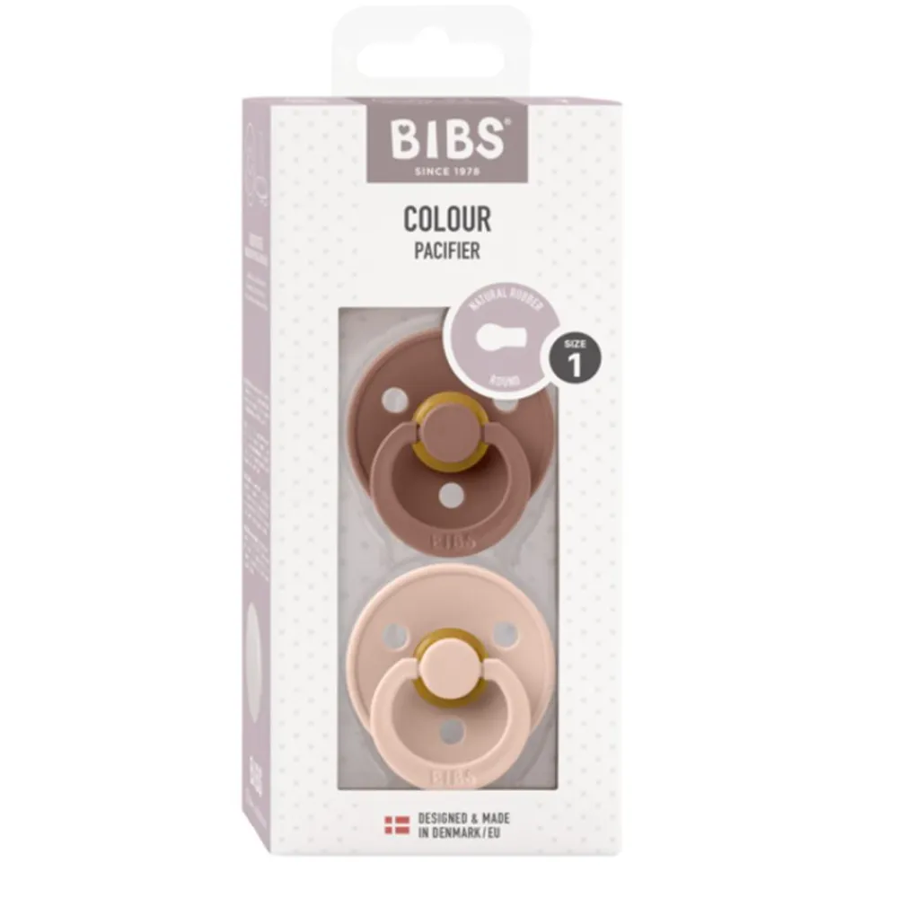 Bibs Smokk, , Latex, Size 1, Woodchuck/Blush, 2pk