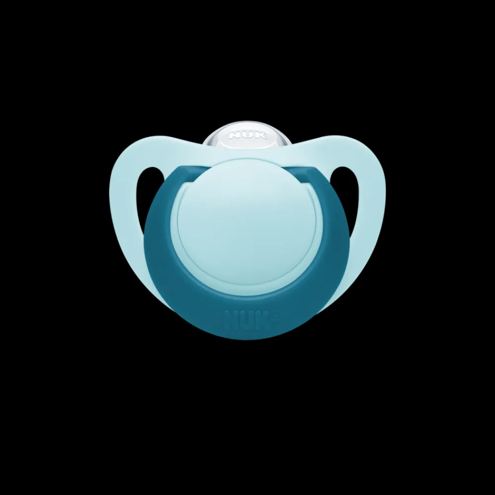 NUK Smokk, , Genius Silikon, Turkis/Hvit 6-18 mnd Best
