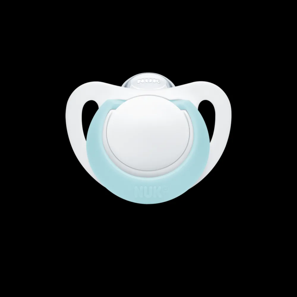 NUK Smokk, , Genius Silikon, Turkis/Hvit 6-18 mnd Best