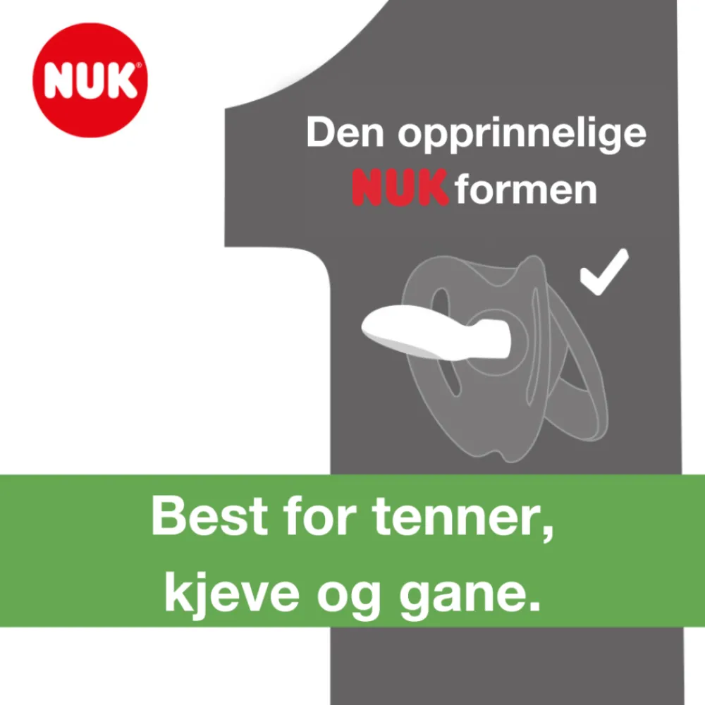 NUK Smokk, , Genius Silikon, Turkis/Hvit 6-18 mnd Best
