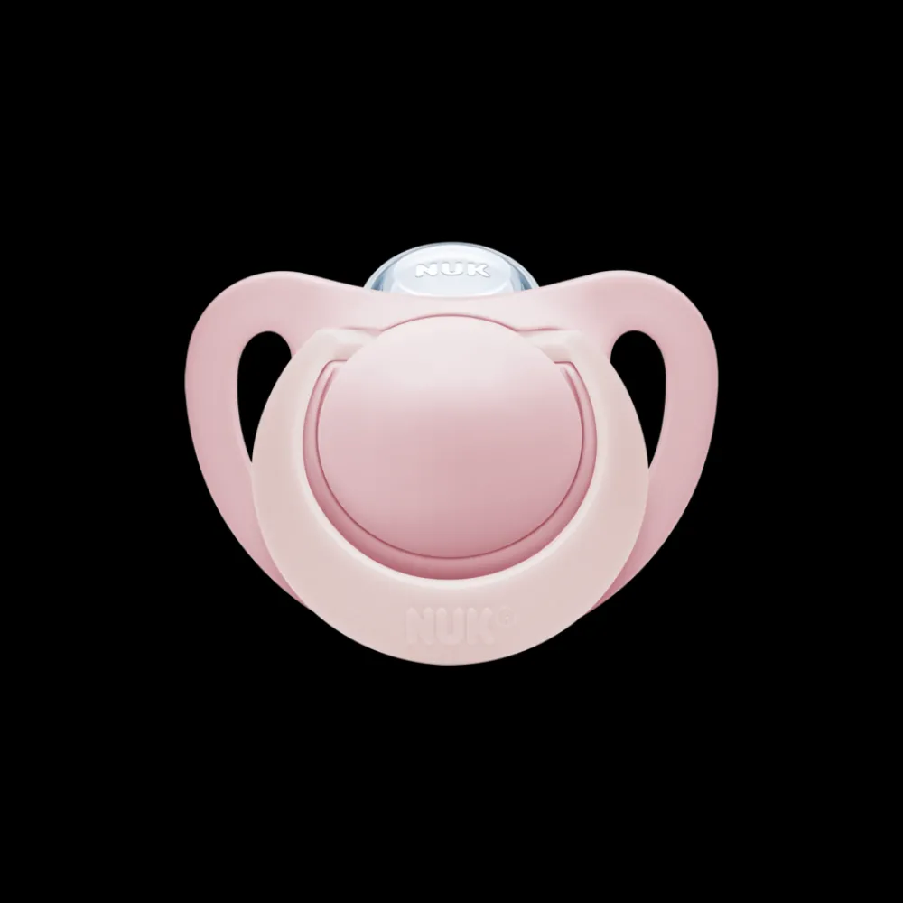 NUK Smokk, , Genius Silikon, Rosa/Hvit 6-18 mnd Best