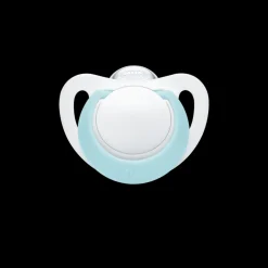 NUK Smokk, , Genius Silikon, Turkis/Hvit 0-2 mnd