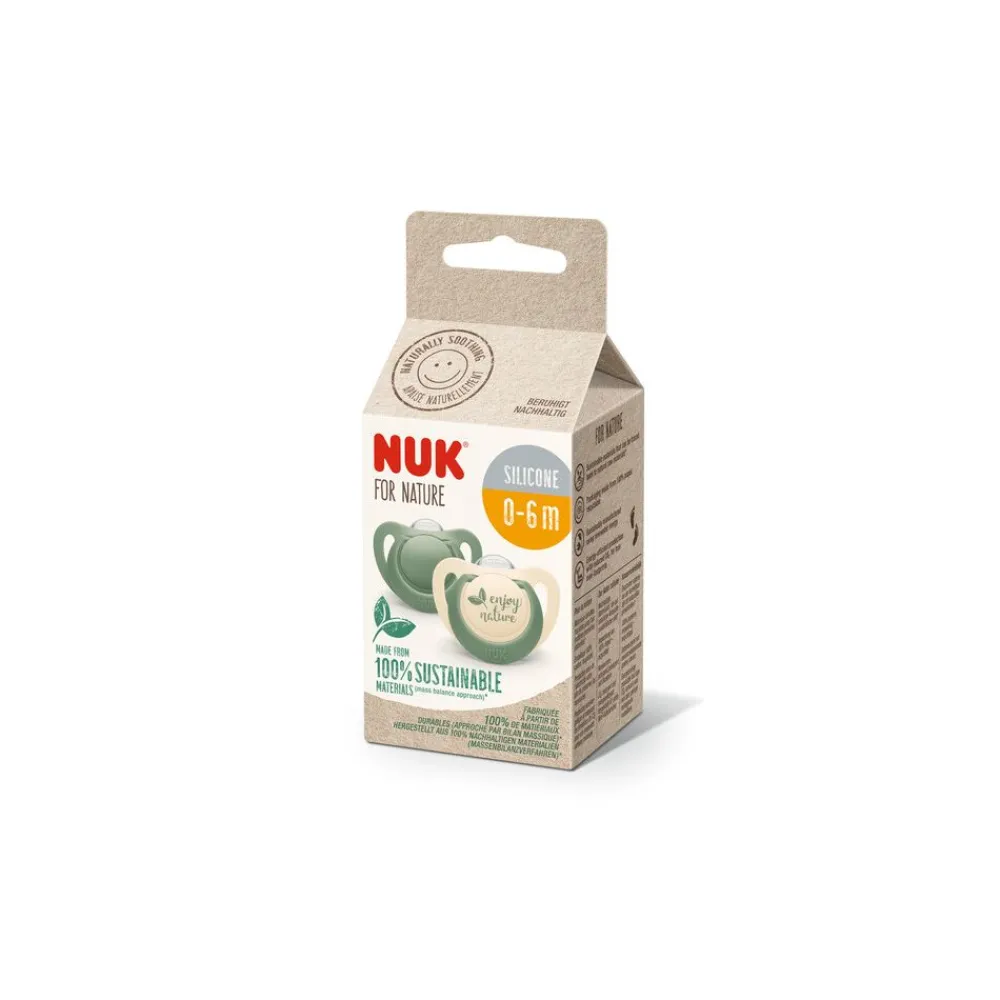 NUK Smokk, , Nature, Silikon Green 0-6 mnd Outlet