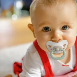 NUK Smokk, , Signature Silikon, Rosa/Grønn 6-18 mnd