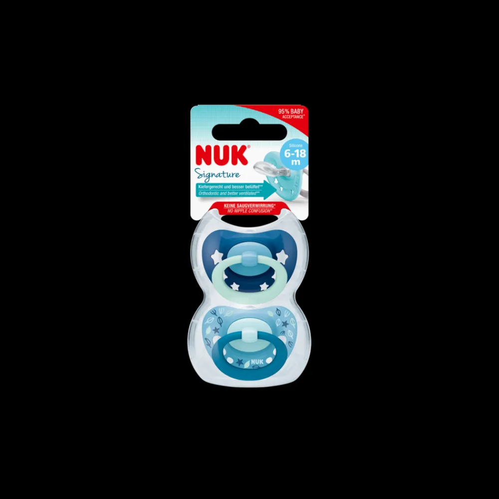 NUK Smokk, , Signature Silikon, Mørkeblå, 6-18 mnd Online