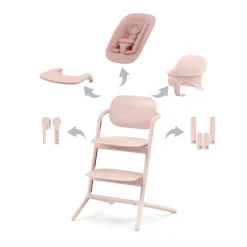 Cybex Spisestol, , Lemo 4-in-1, Pearl Pink Hot