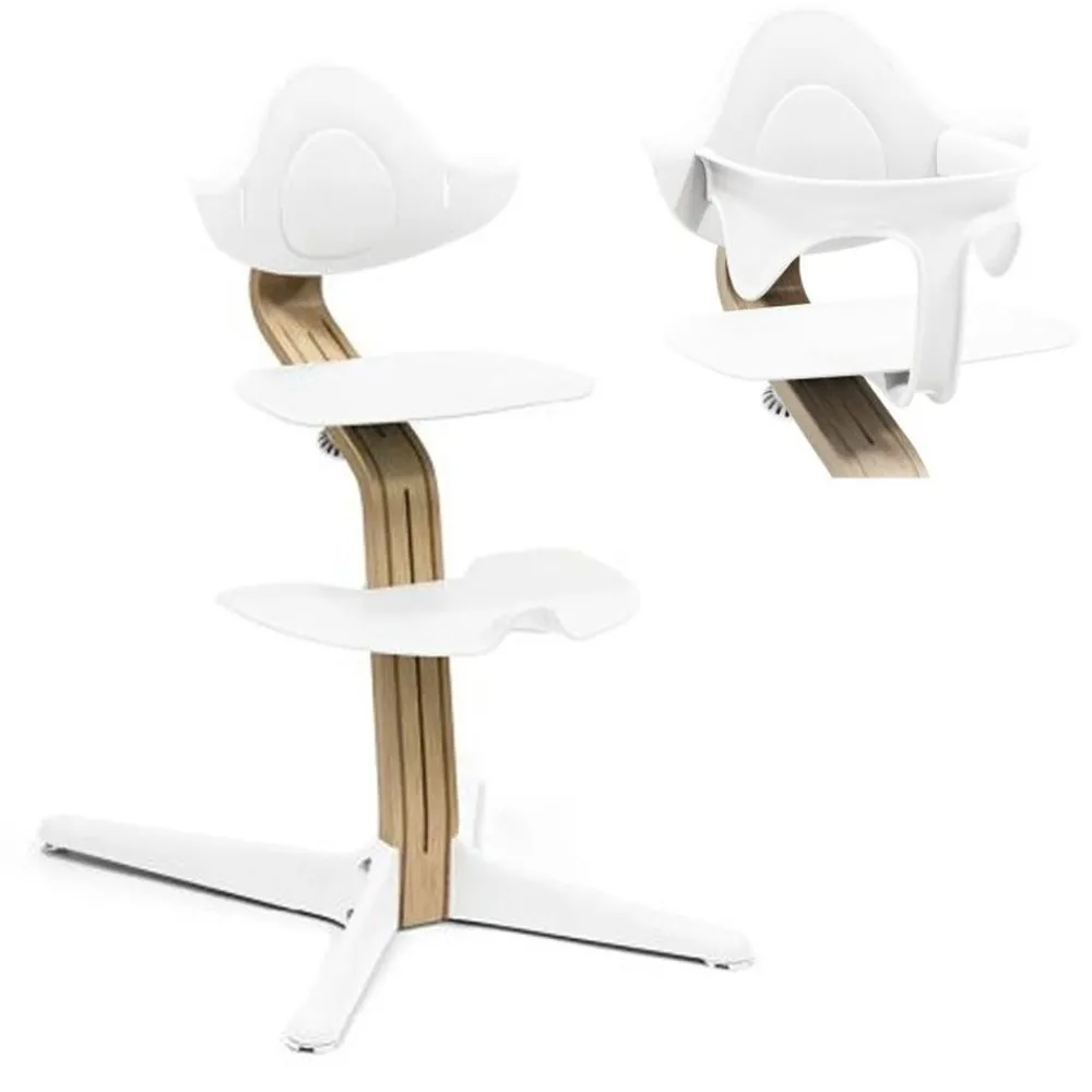 Stokke Stol, ® Nomi®, Oak White + Baby Set White Clearance