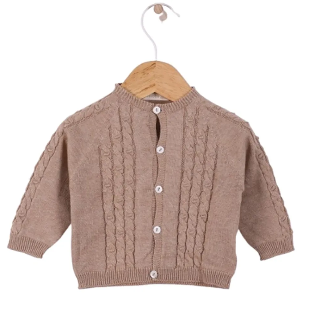 Wedoble Strikkejakke, , Casaco Tranca, Camel Discount