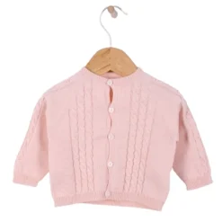 Wedoble Strikkejakke, , Casaco Tranca, Rosa