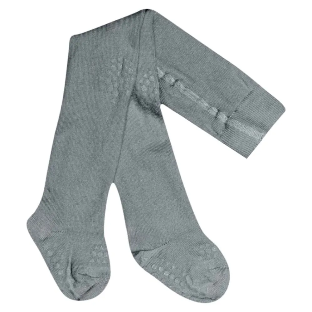 Gobabygo Strømpebukse, , Merinoull, Antiskli, Stone Blue Best
