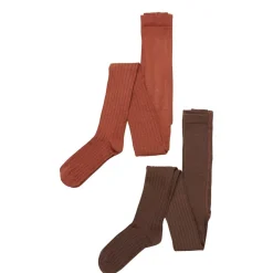 Strømpebukse, Minymo, Cocoa Brown, Rib-2pk