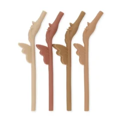 Konges Sløjd Sugerør, , Silikon, Drage, Rose Mix, 4 pk Outlet