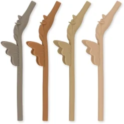 Konges Sløjd Sugerør, , Silikon, Unicorn, Earth Mix, 4 pk New