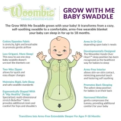 Svøpeteppe, Woombie, Grow With Me, Lime Sorbet, 0-18 mnd Outlet