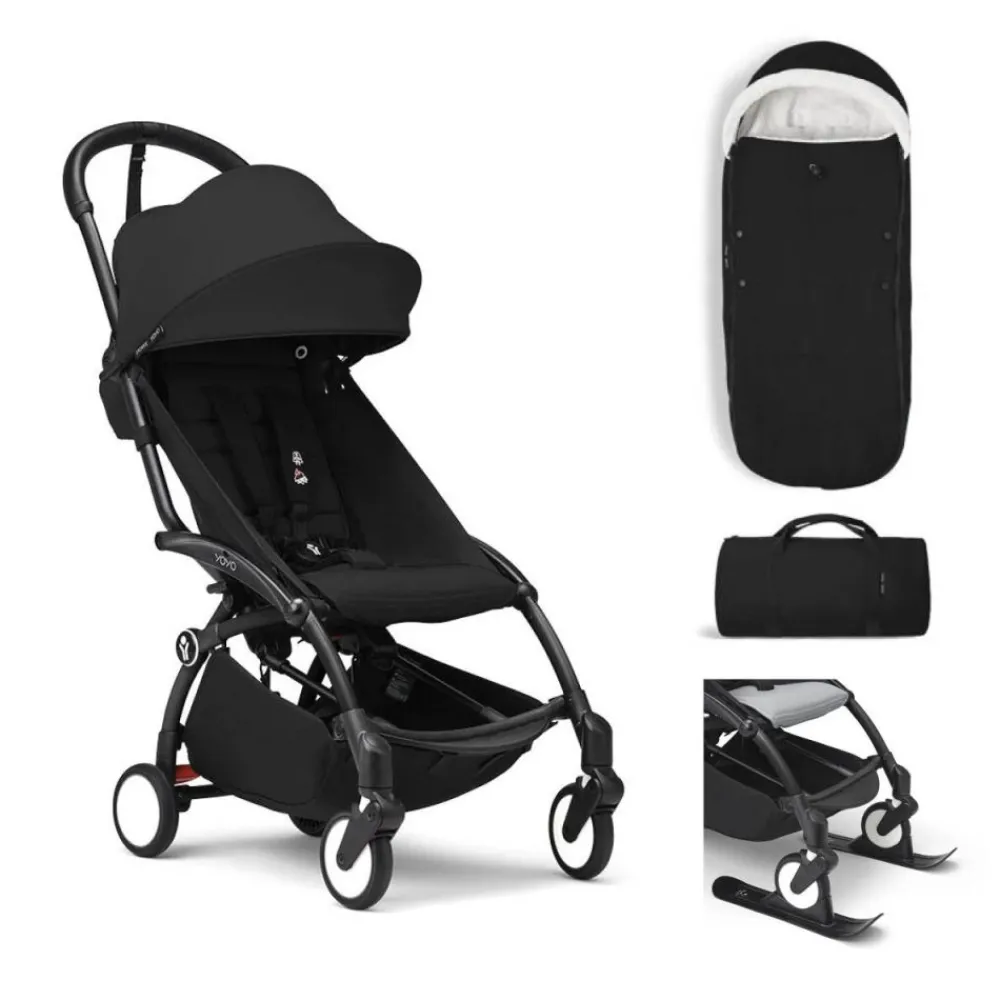 Stokke Trille, ® YOYO³, Sort inkl. Vognpose + Ski Hot