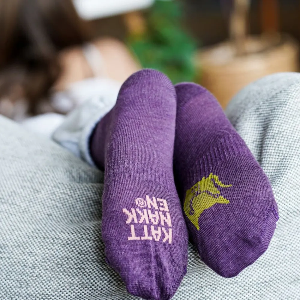 Kattnakken Ullsokk 3pk, , Fiol Sale