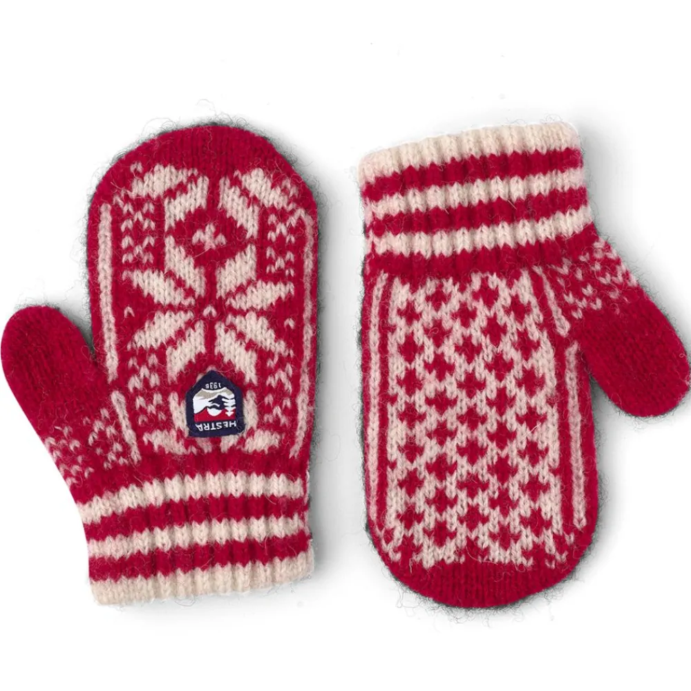 Hestra Ullvotter, , Kids' Nordic, Red/Offwhite Sale