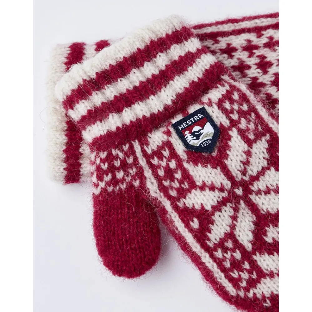 Hestra Ullvotter, , Kids' Nordic, Red/Offwhite Sale