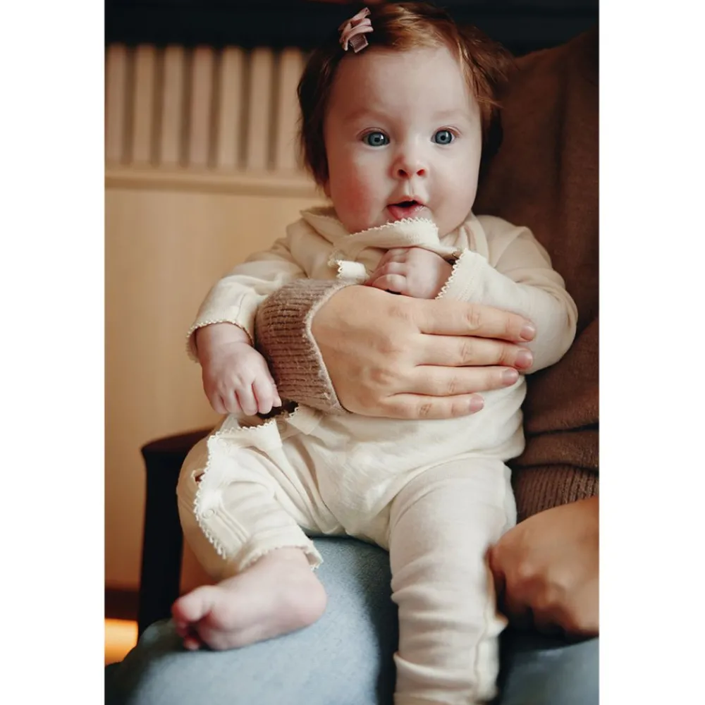 Gullkorn Vakke Ull Babydress, Design, Varm Hvit Best