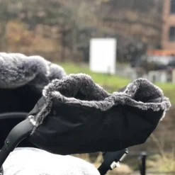 Tinkafu Vognmuffe, , Vegan Fùr, Svart/Grå Hot