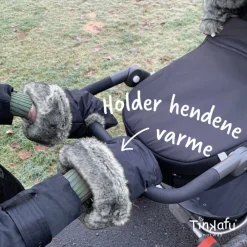 Tinkafu Vognvotter, , , Zipper, Fake fùr, Silver Grey Clearance