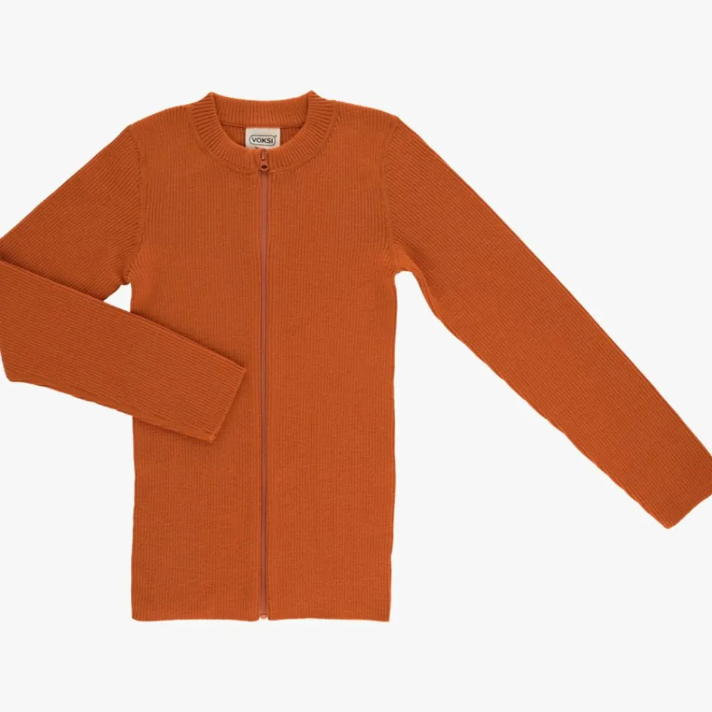 Voksi ® Wool, Merinoull Genser, Warm Orange Hot