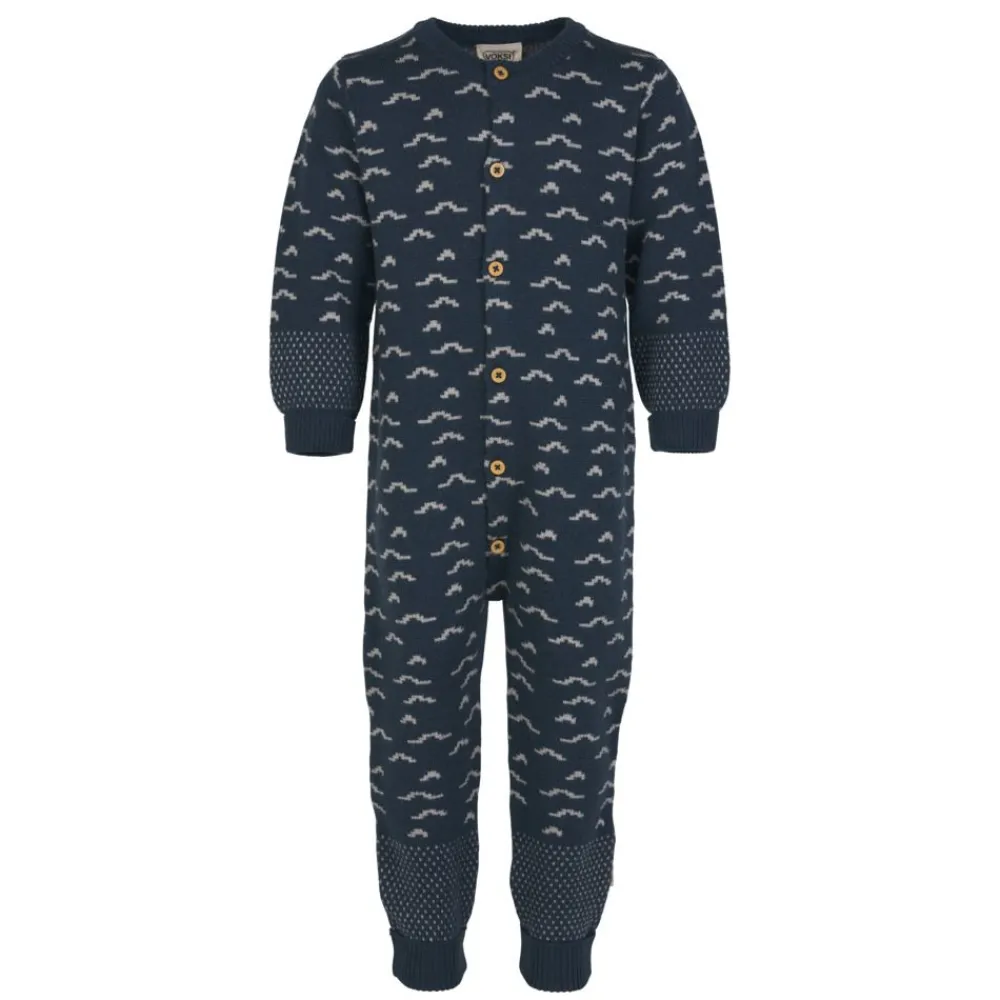 Voksi ® Wool, Merinoull Jumpsuit Jacquard, Poppy Blue Online