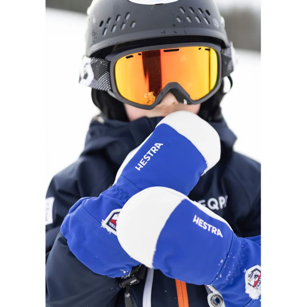 Hestra Votter, , Army Leather Heli Ski Jr, Royal Blue Hot