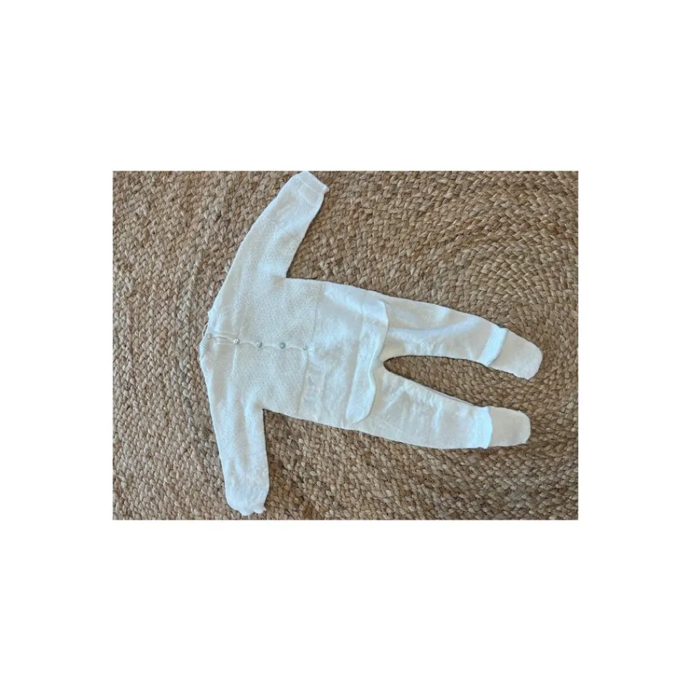 Wedoble Heldress m/fot, Merinoull, Hvit New